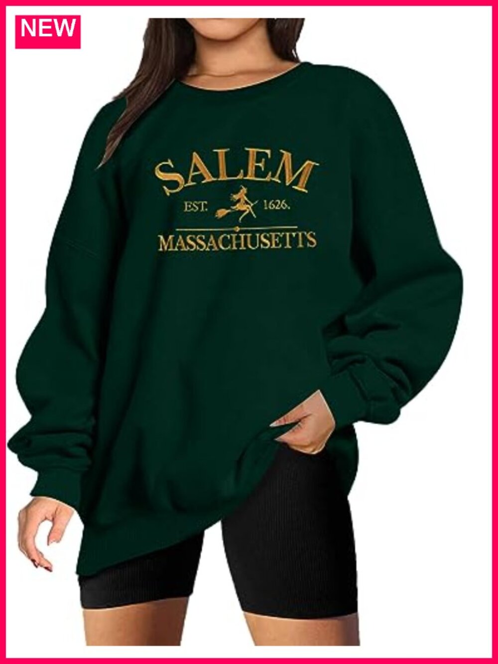 Oversized Halloween Graphic Sweatshirt Crew Neck Pullover Casual Fit